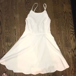 Lulus Play On Curves Ivory Backless dress